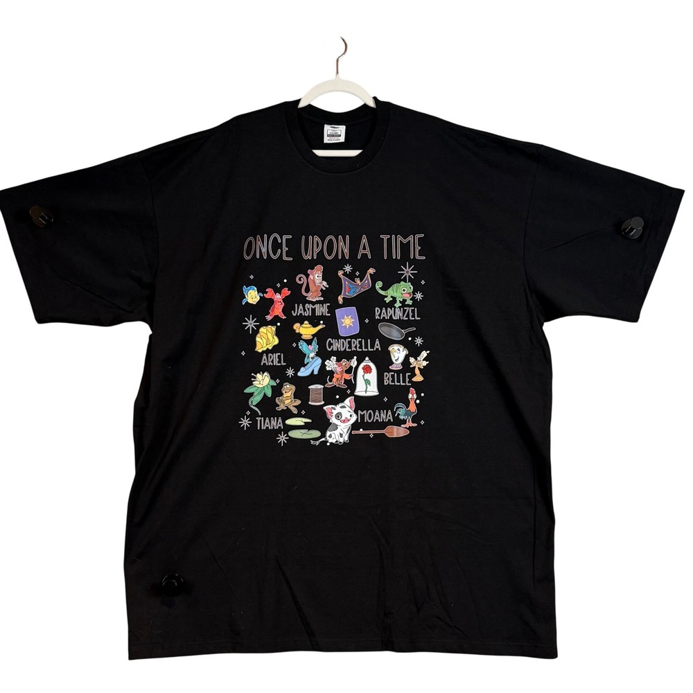 NWOT Disney Once Upon a Time‎ Sidekicks Graphic T-Shirt Black 5XL Princesscore